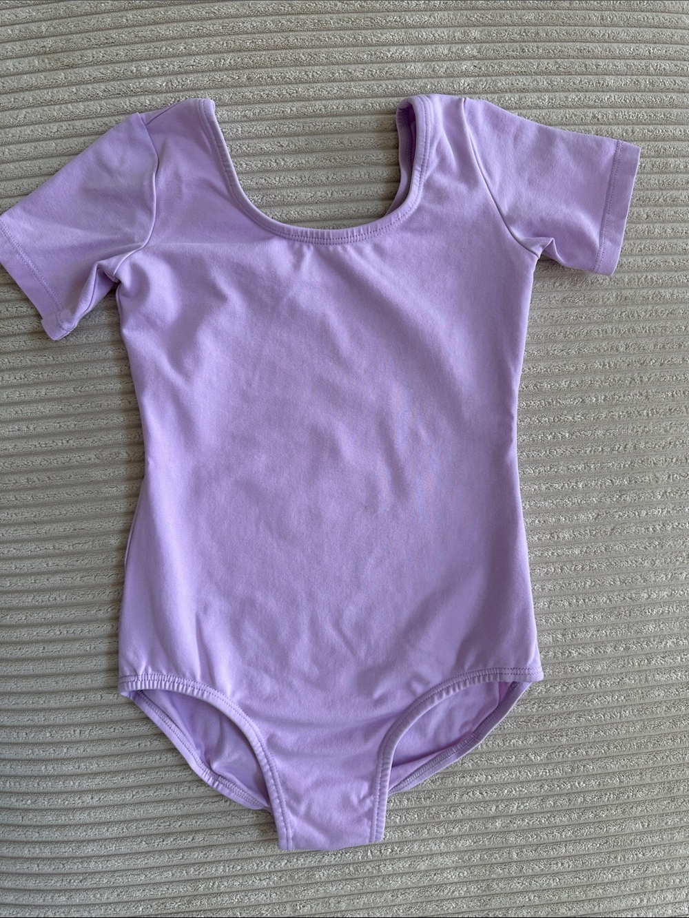 Stelle Lilac Short-Sleeve Girls One-Piece Ballet Leotards in Size 110